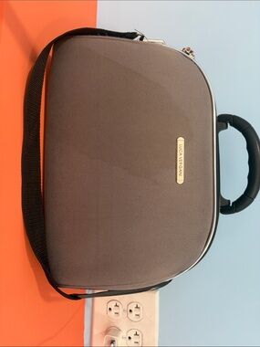Luca Vergani Gray Travel Carry Case with Shoulder Strap
